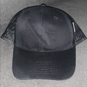Plain Black Trucker Hat